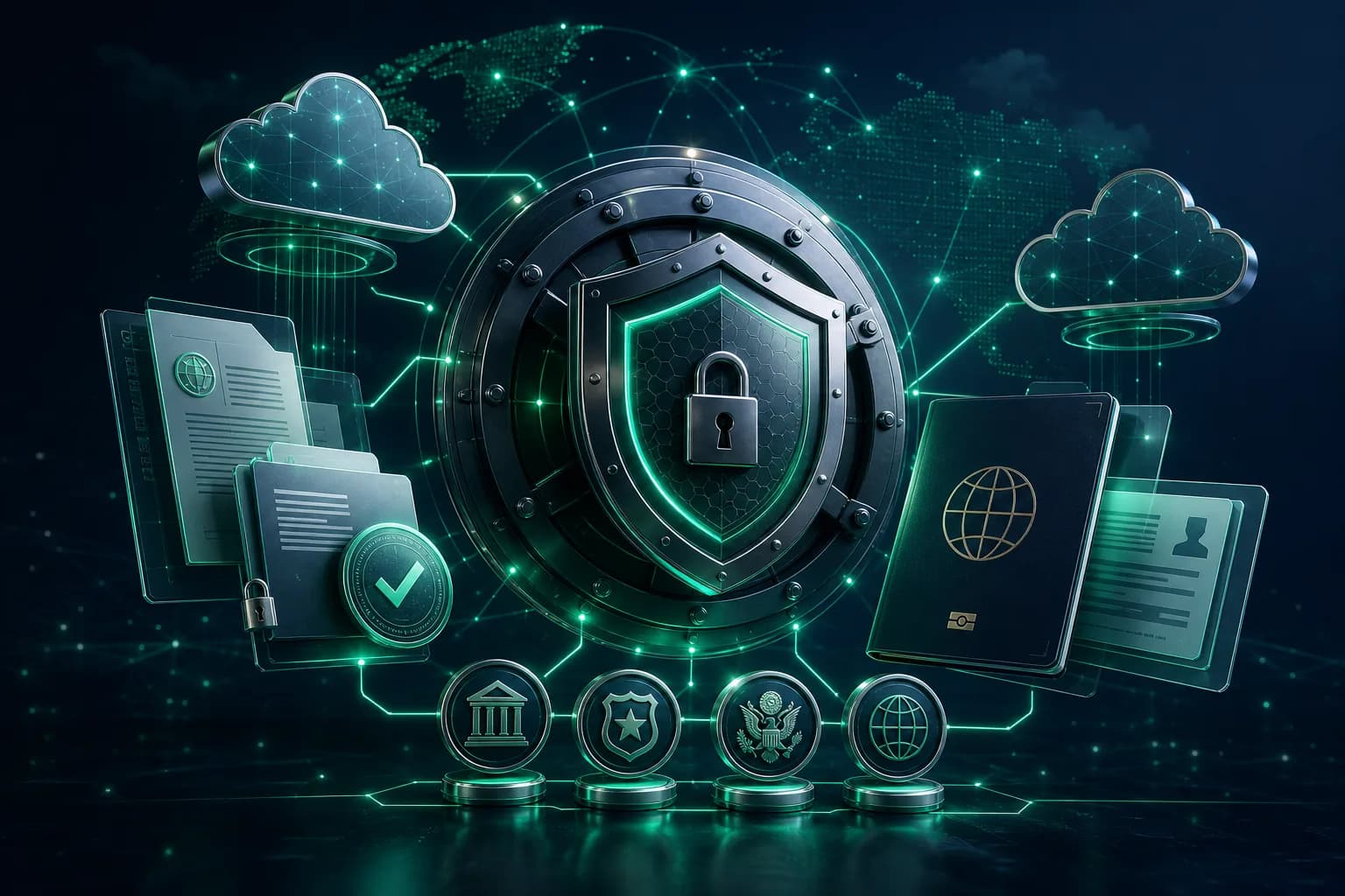 A secure, privacy-focused visual for handling sensitive relocation data.
